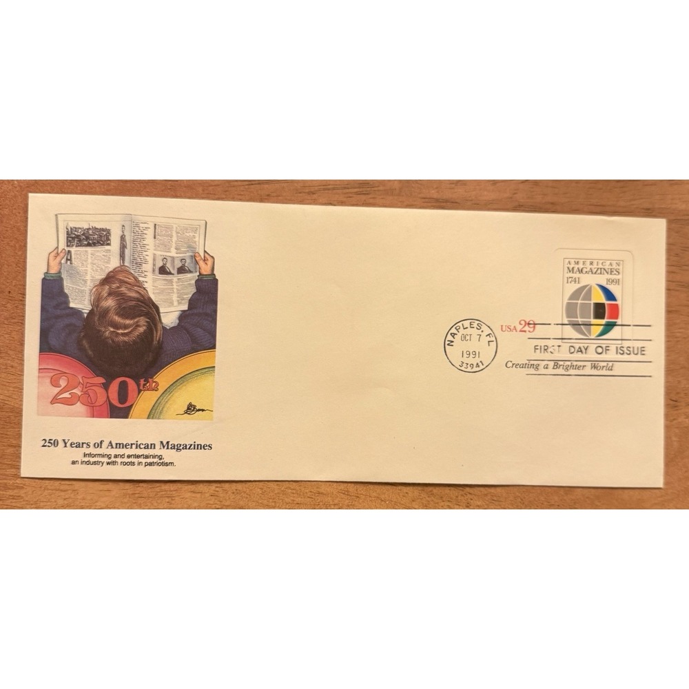 1991 American Magazines publishing 250th Sc U622 stationery FDC Fleetwood